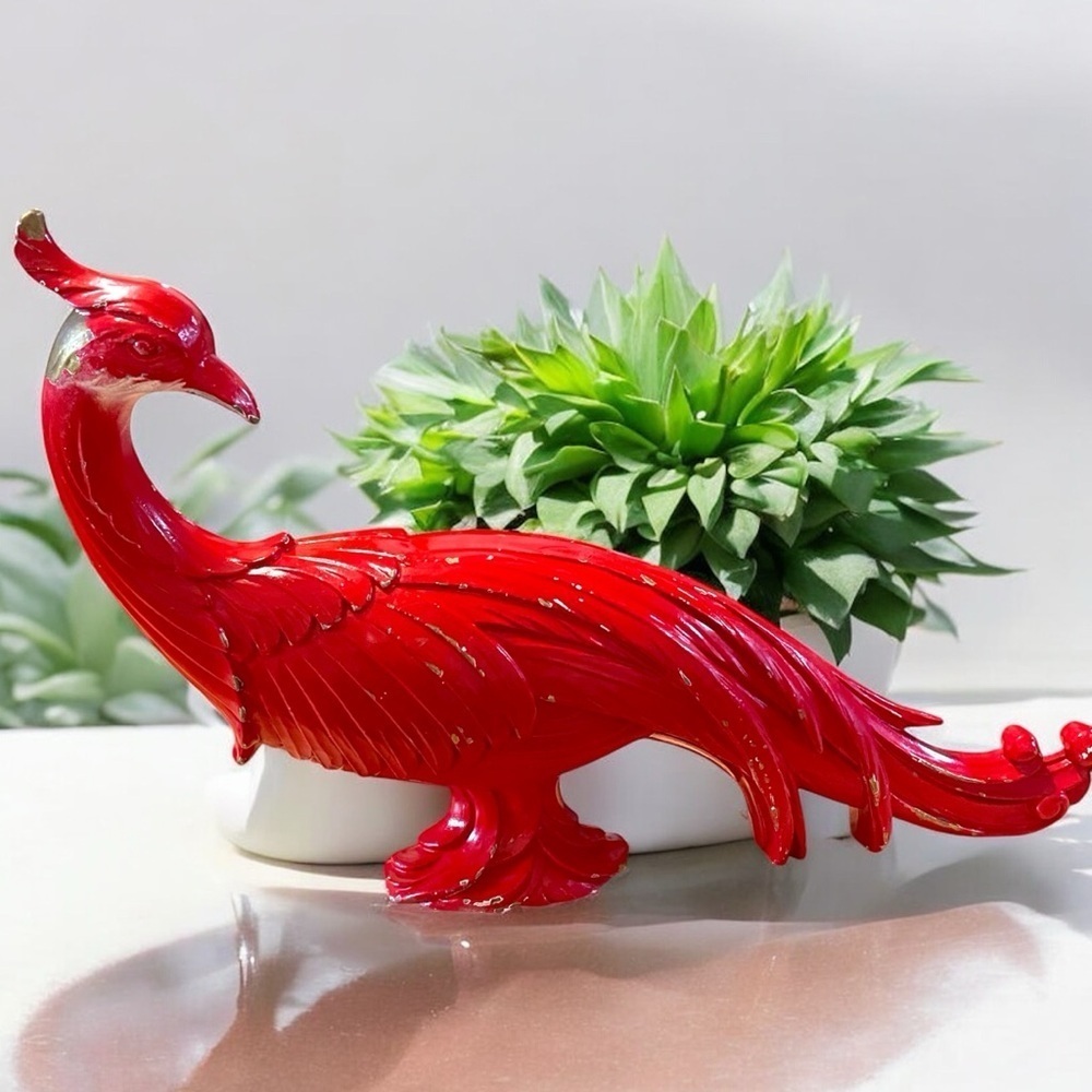 Classic 1970’s ceramic peacock, significant paint loss, but it looks great as is